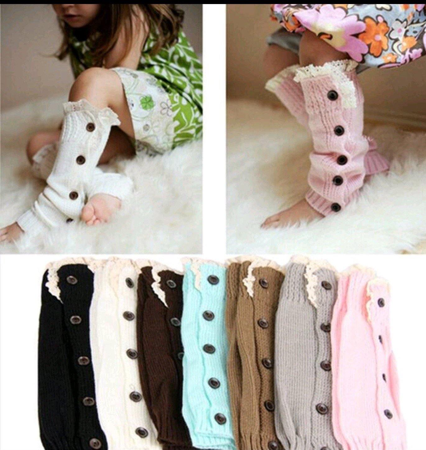 Girls Laced Knitted Wool Leg Warmers Socks Yo Baby Wholesale