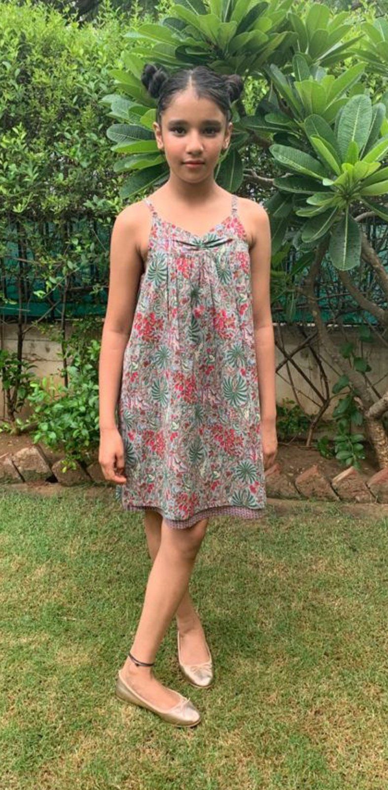 Grey Forest Print Strappy Dress Dress Yo Baby Wholesale