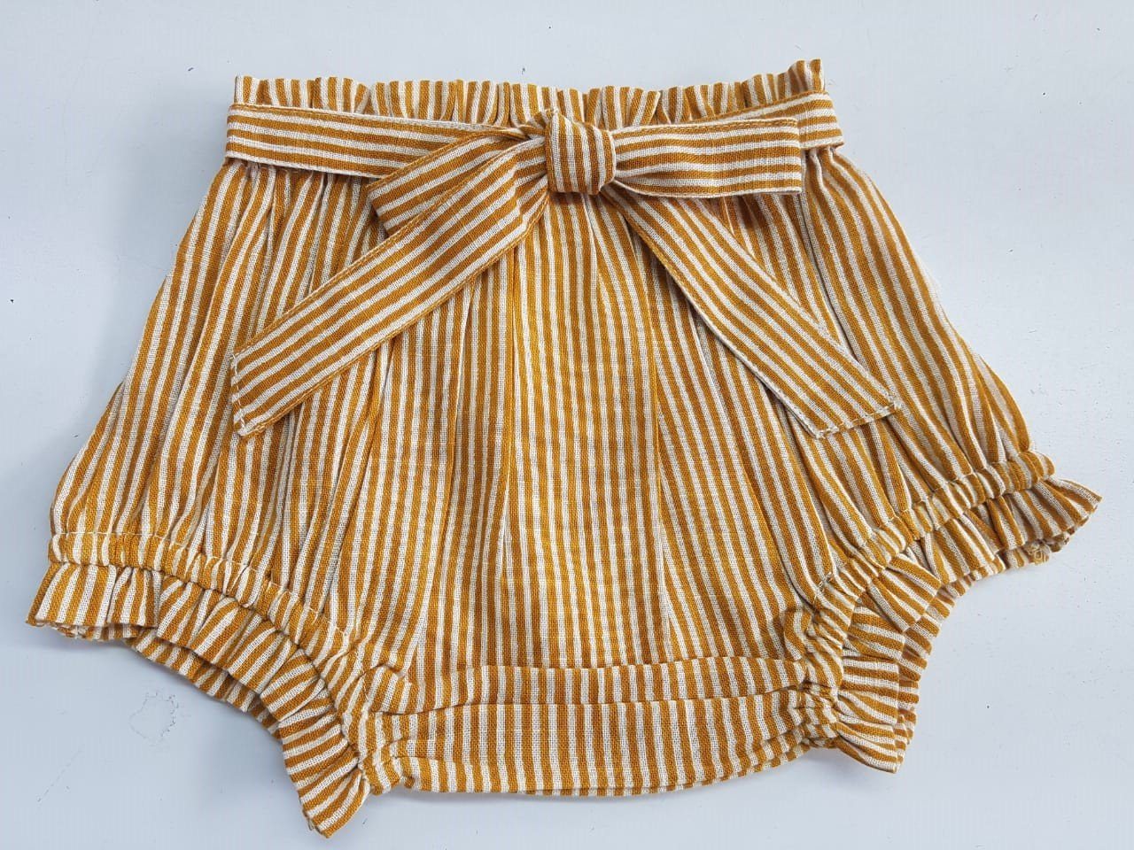 Grey, Mustard, Peach Stripes Print Infant Baby Shorts (3PC SET) 3 Piece Shorts Set Yo Baby Wholesale