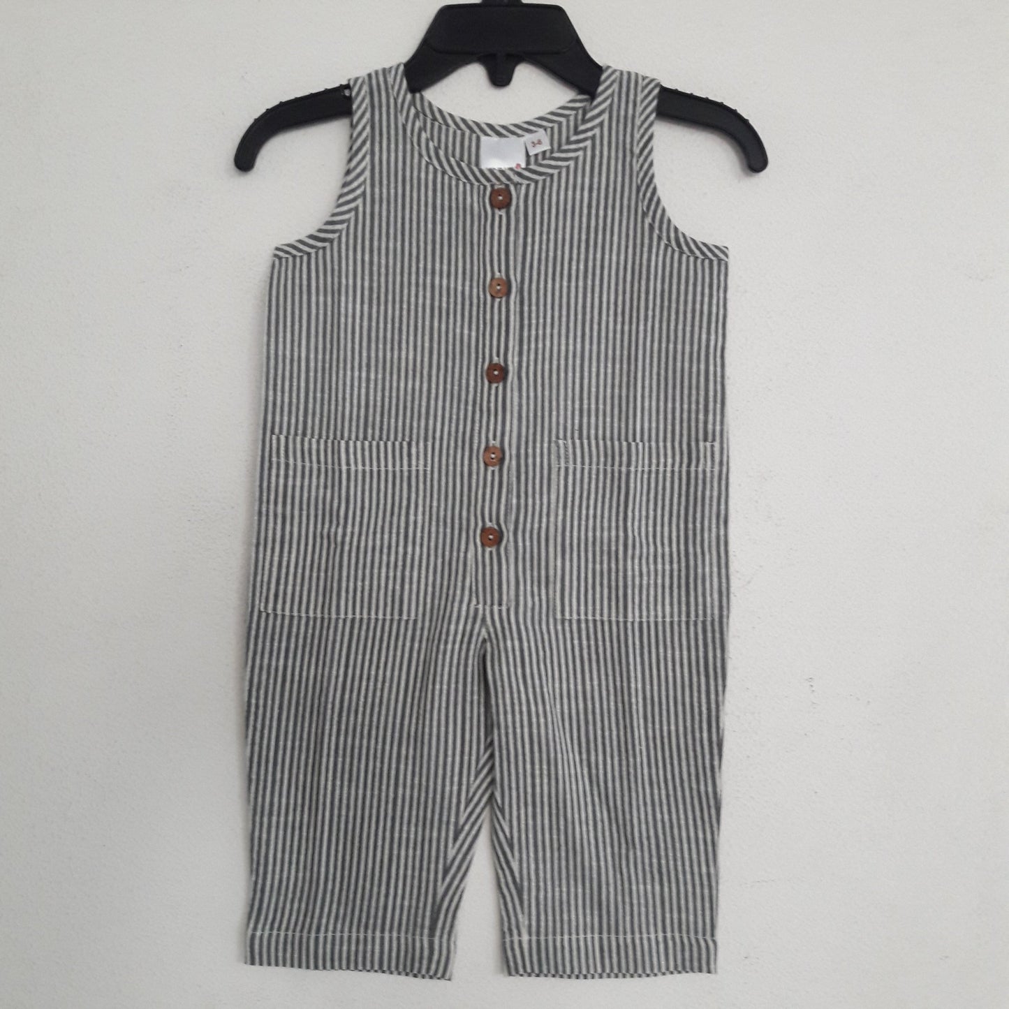 Grey Striped Infant Romper Dress Yo Baby Wholesale