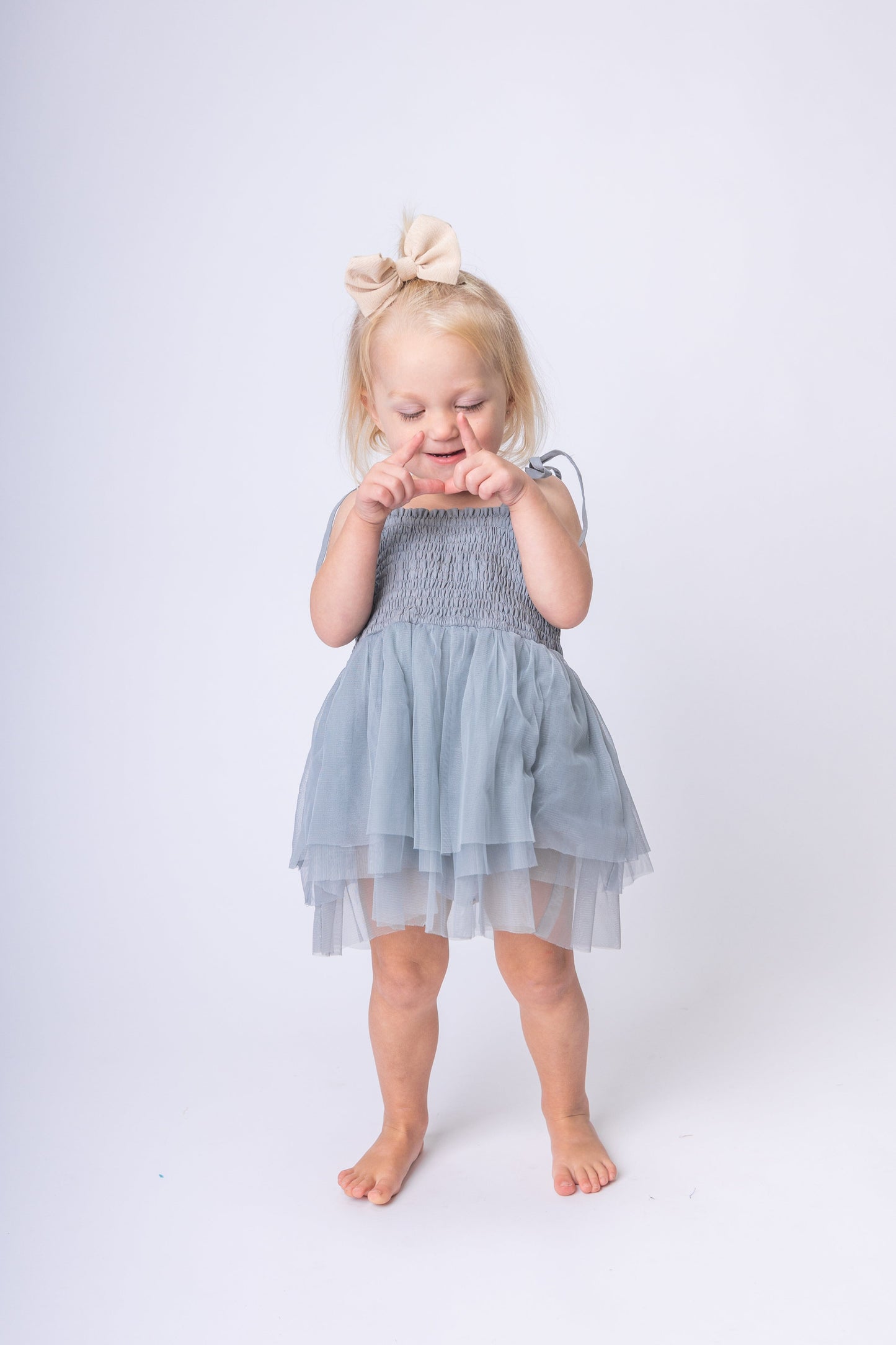 Grey Tulle Infant Ruffle Romper Dress Yo Baby India