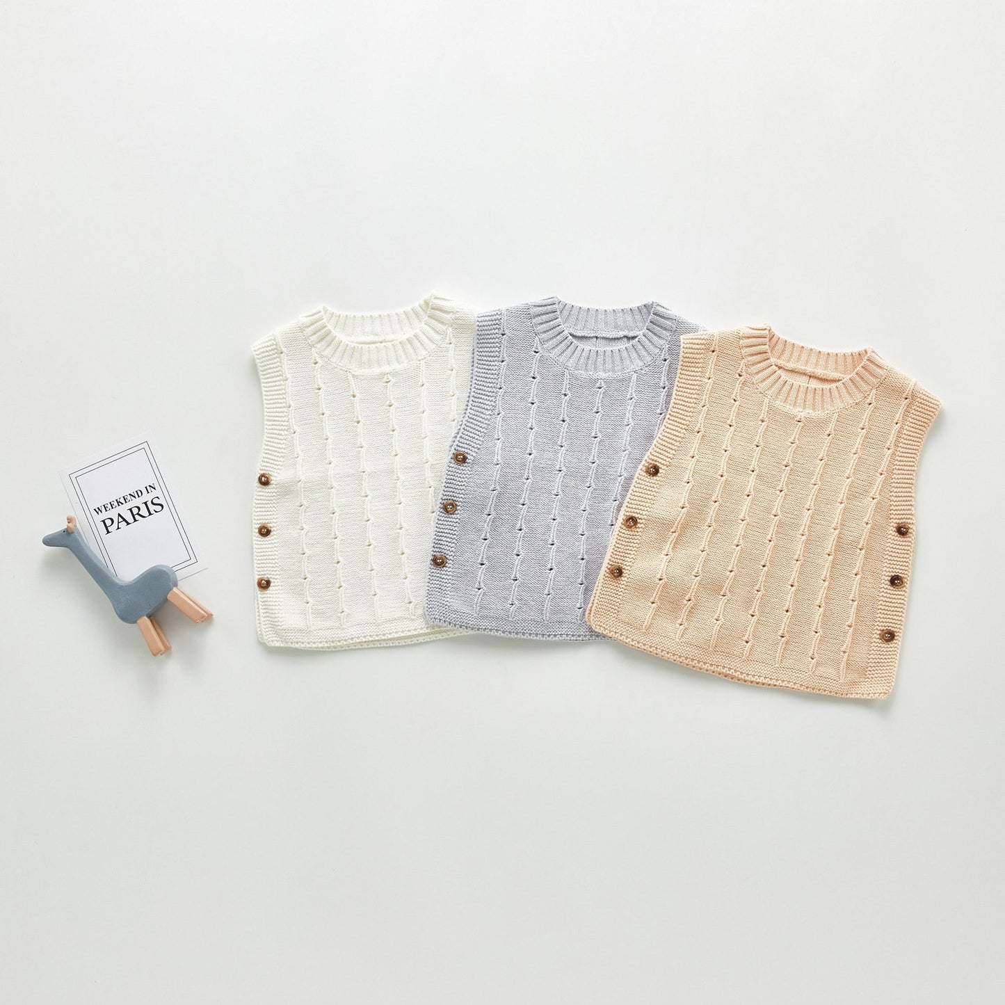 Infant Knitted Sweater Vest - Unisex Yo Baby India