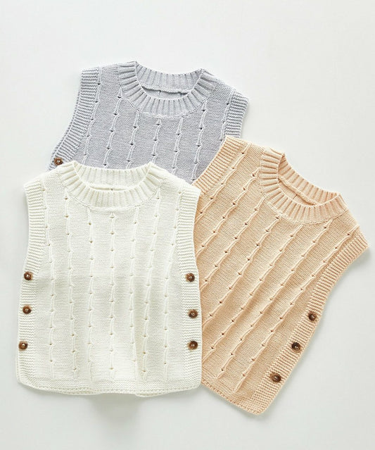 Infant Knitted Sweater Vest - Unisex Yo Baby India