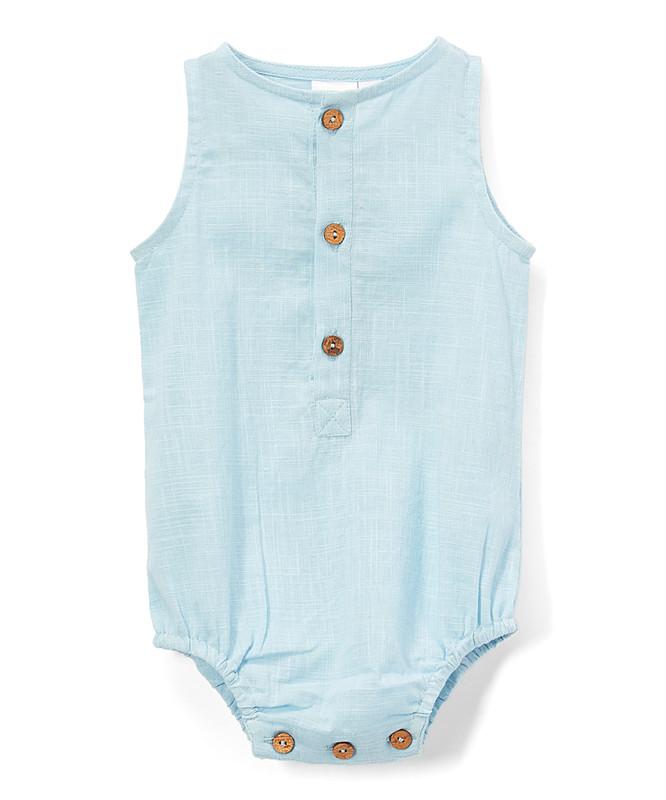 Infant Sleeveless Romper - Sky Blue Dress Yo Baby Wholesale