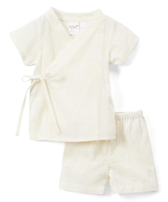 Kimono -Style Ivory 2 Piece set - Newborn/Infant Boys Yo Baby Wholesale