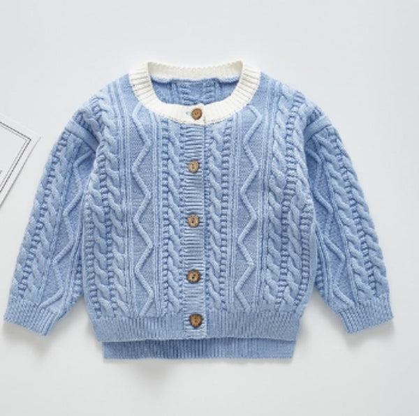 Limited Edition-Blue Unisex Knitted Sweater Dress Yo Baby Wholesale 