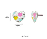 Multi-Colour Heart Earrings Yo Baby India 