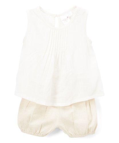Natural Top and Natural Shorts 2pc. set Dress Yo Baby Wholesale