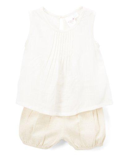 Natural Top and Natural Shorts 2pc. set Dress Yo Baby Wholesale 