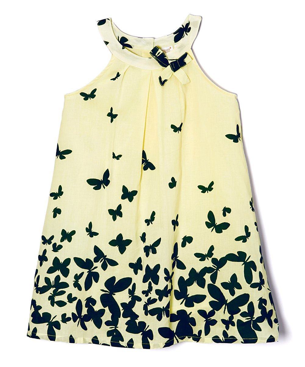 Navy Butterfly Yoke Dress Shirt-Dress Yo Baby Wholesale