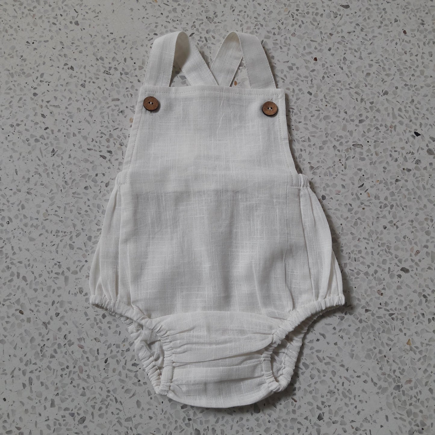 Off-White Infant Cotton Romper Dress Yo Baby Wholesale