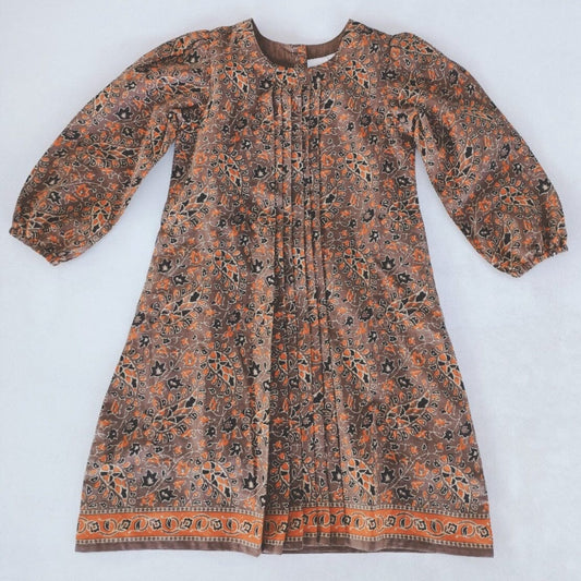 Paisley Printed Dress Long Sleeve With Pleat Detail 2-pc. set Yo Baby India