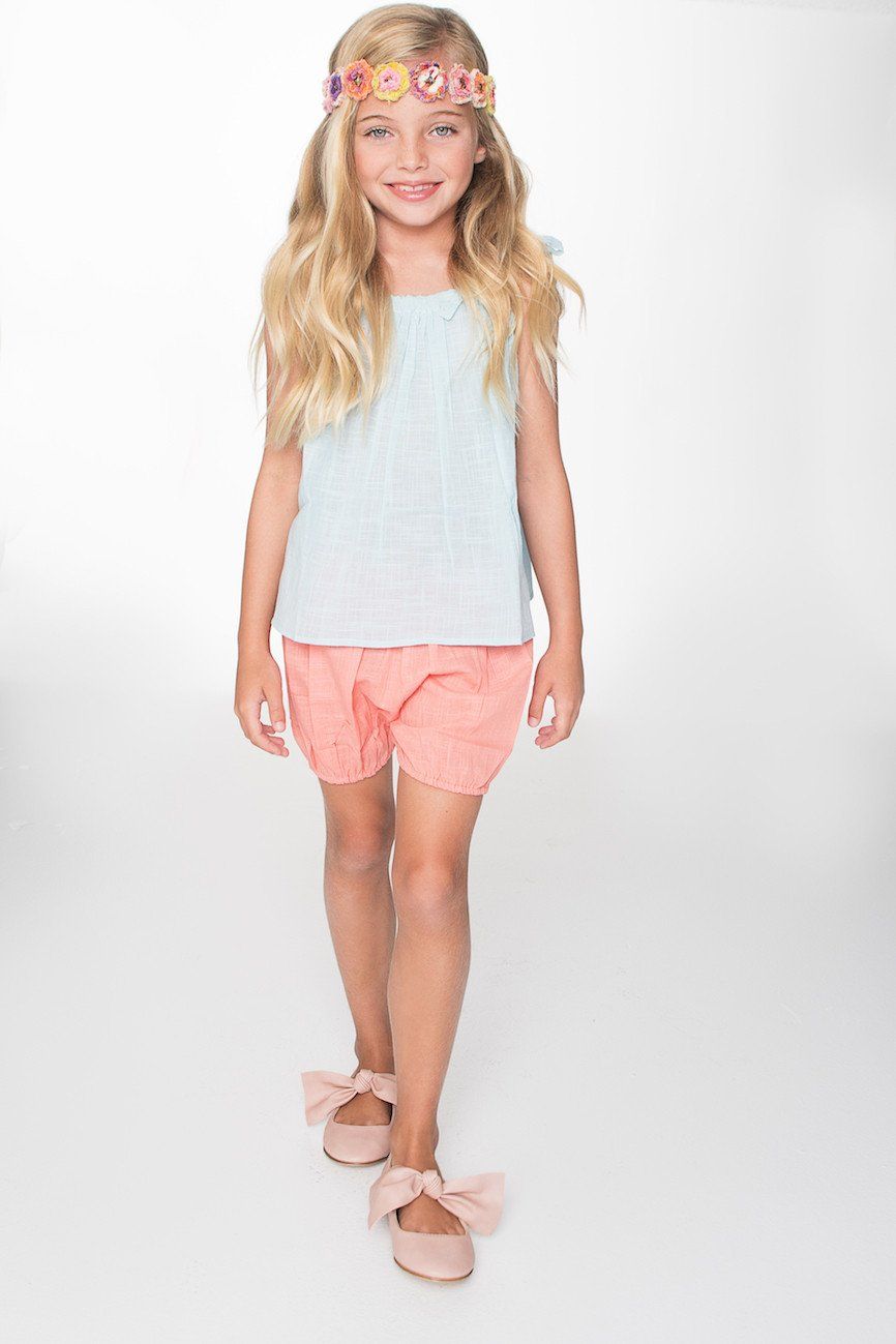 Pink Blue Shorts and Top 2pc. Set Dress Yo Baby Wholesale