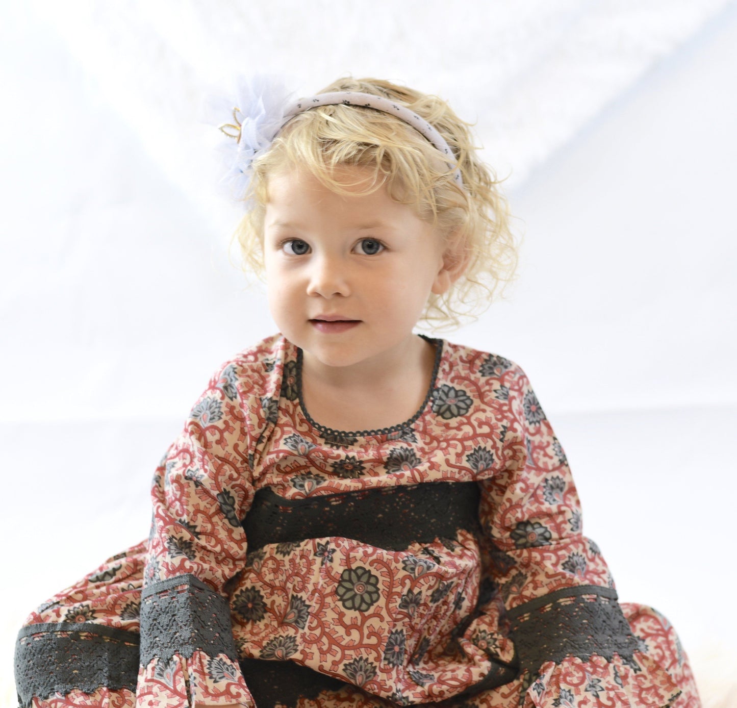 Pink & Grey Lace Dress & Diaper Cover Set Dress Yo Baby Wholesale