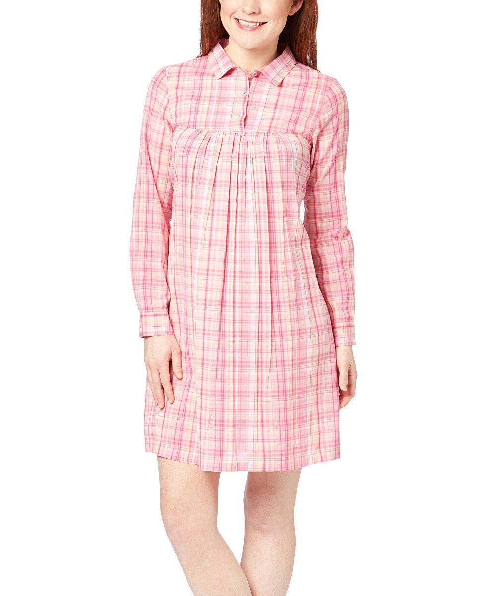 Pink Plaid Dress Shirt-Dress Yo Baby Wholesale