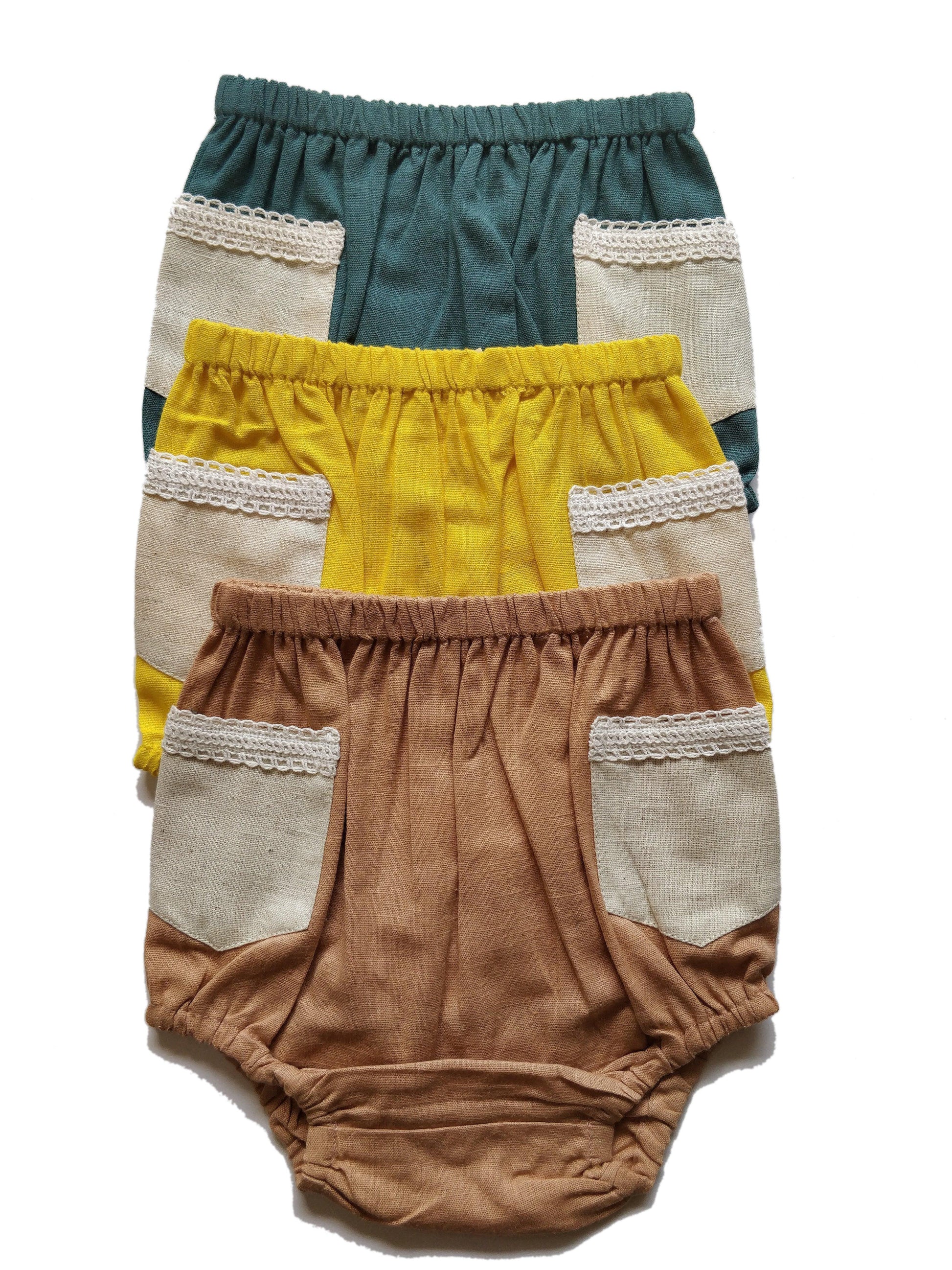 Pocket With Lace Detail Diaper Covers with in Blush, Yellow & Teal diaper covers Yo Baby Wholesale