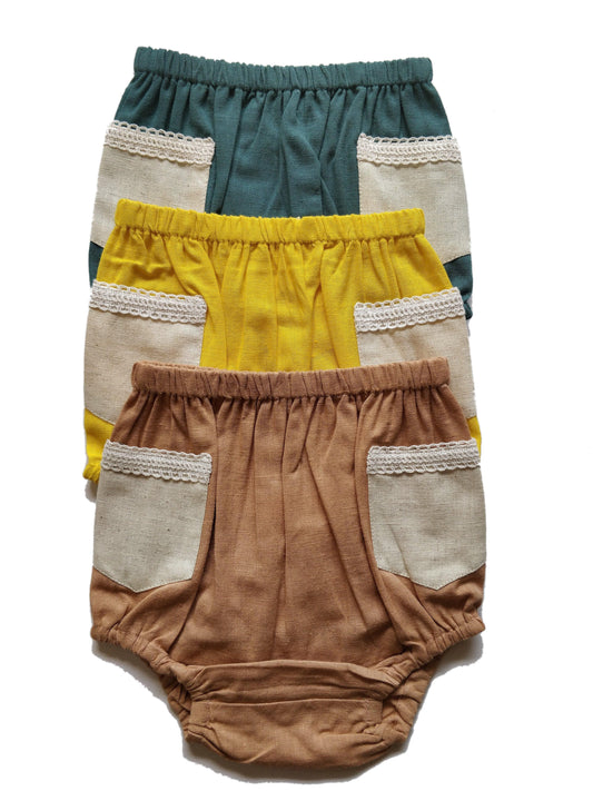 Pocket With Lace Detail Diaper Covers with in Blush, Yellow & Teal diaper covers Yo Baby Wholesale