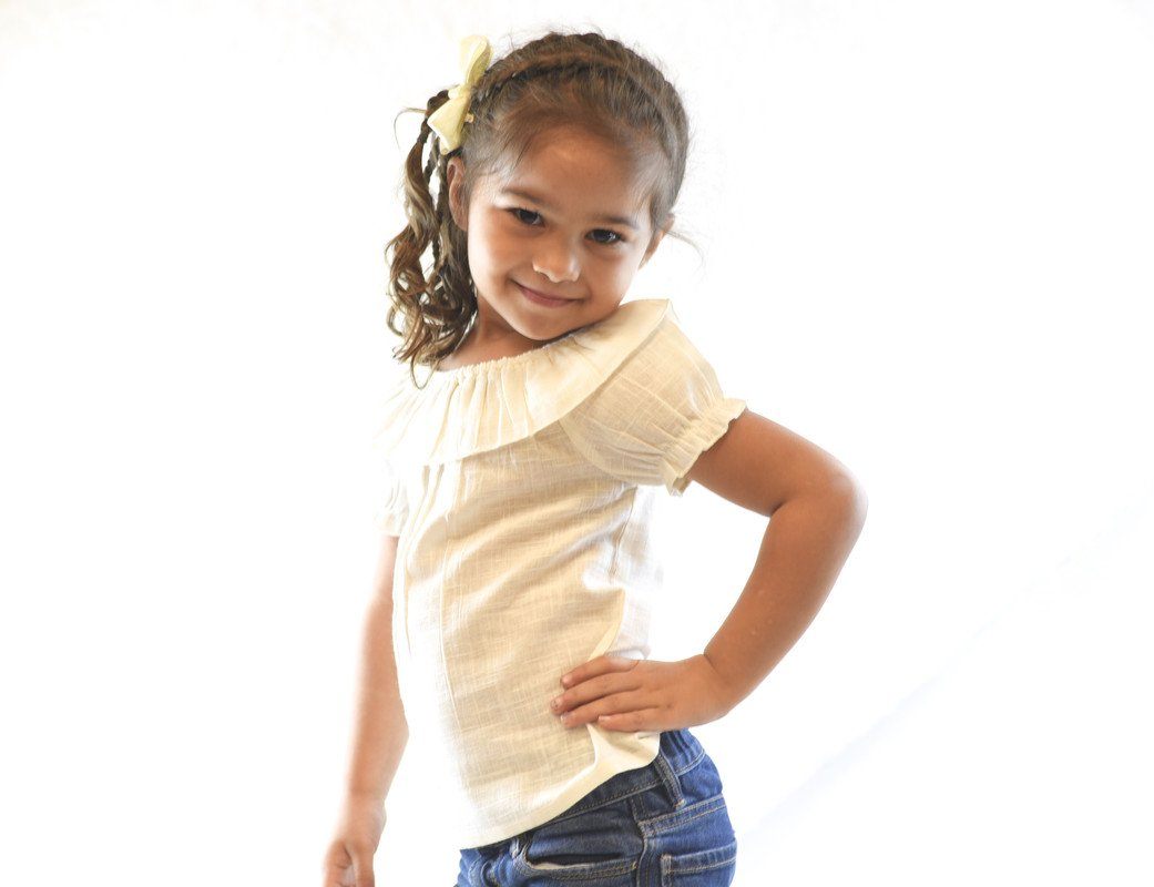 Ruffle-Neck Top Dress Yo Baby Wholesale