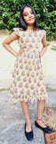 Ruffle Sleeves Floral & Stripes Dress Dress Yo Baby Wholesale 