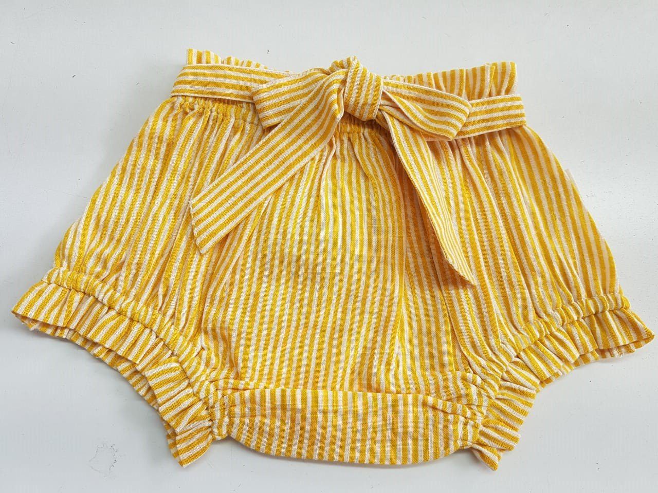 Sage, Navy, Yellow Stripes Print Infant Baby Shorts (3PC SET) 3 Piece Shorts Set Yo Baby Wholesale