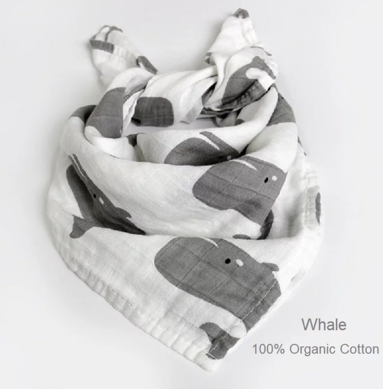Set of 2 : Multi Purpose Muslin Wrap- Whale Print Yo Baby India