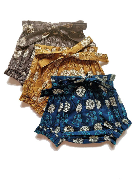Set of 3 - Floral Print Diaper Cover / Bloomer with Belt Detail diaper covers Yo Baby Wholesale