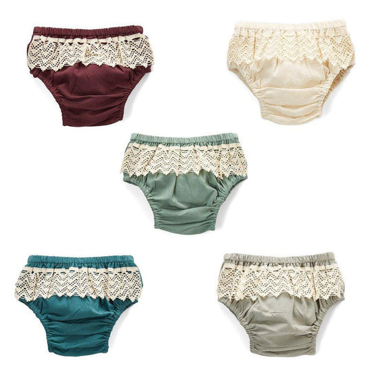 Set of 5 - Diaper Cover with Lace Detail diaper covers Yo Baby Wholesale