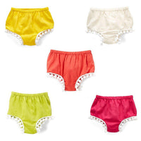 Set of 5 - Diaper Covers with Pom-Pom Lace Detail diaper covers Yo Baby Wholesale 