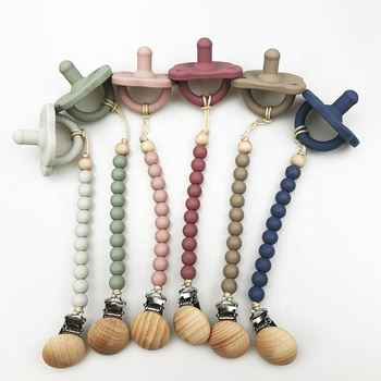 Silicone Pacifier + Pacifier Clip + Pacifier Holder - Set of 3 Feeding Set Yo Baby Wholesale