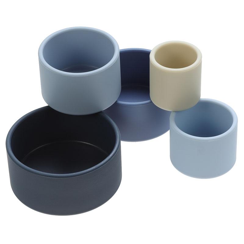 Silicone Round Stacking Cups - 5 Pcs Yo Baby India