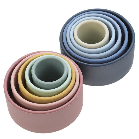 Silicone Round Stacking Cups - 5 Pcs Yo Baby India