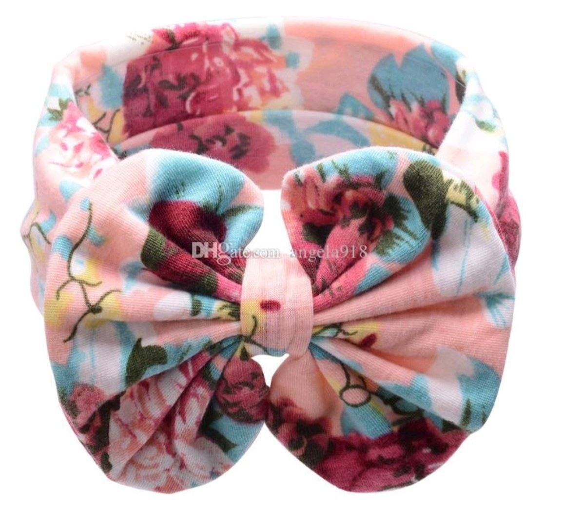 Soft Knit Printed Headband Yo Baby India Pink