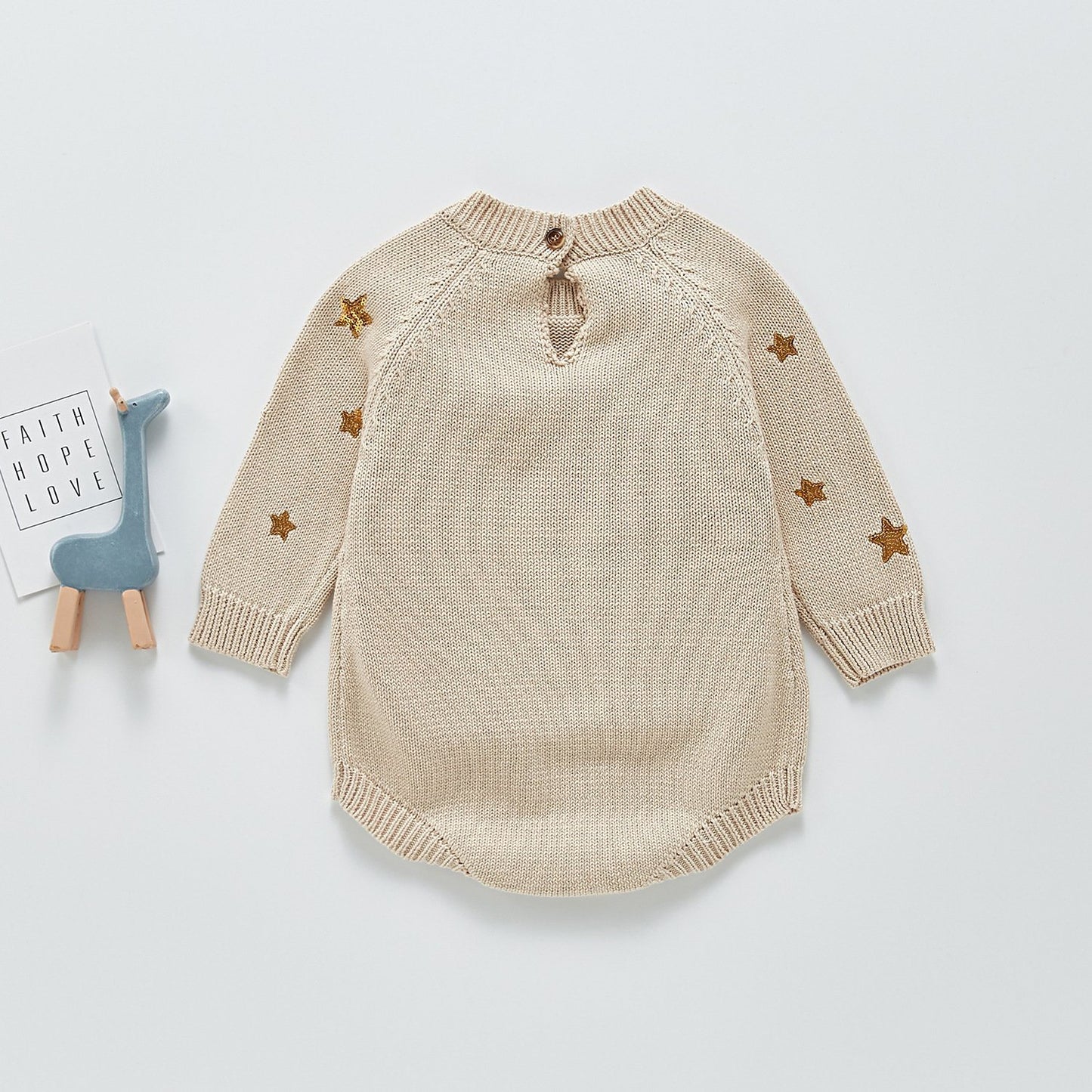 Star Sequinned Knitted Sweater Dress Yo Baby India