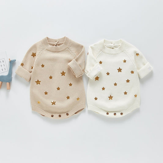 Star Sequinned Knitted Sweater Dress Yo Baby India