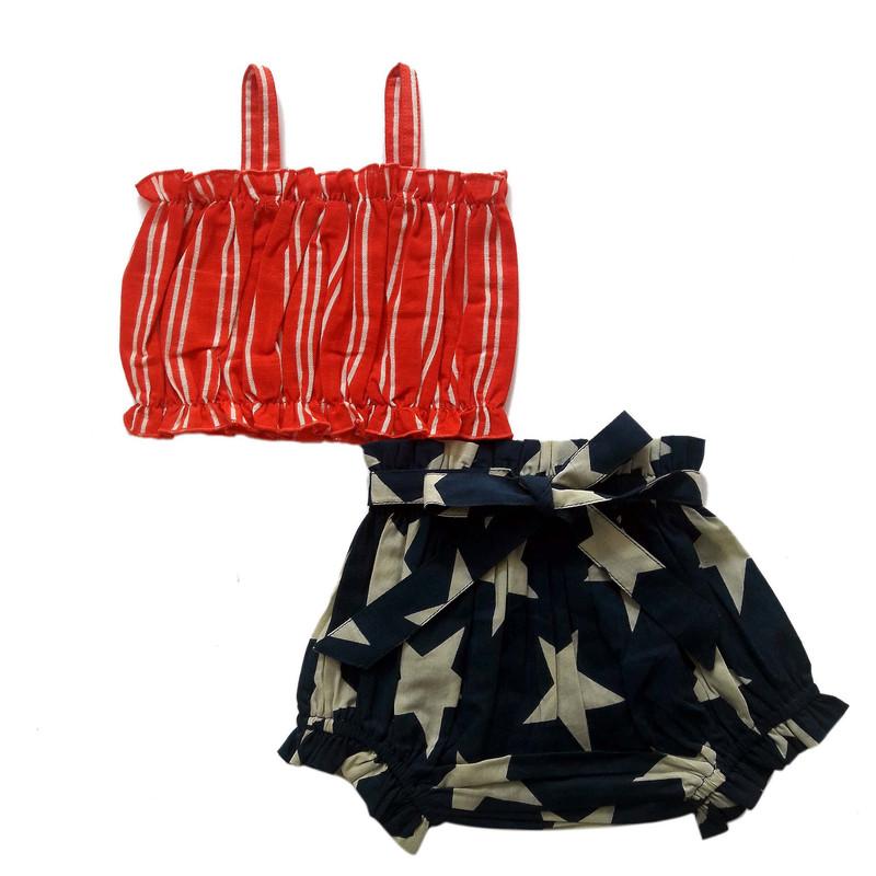 Stars & Stripes Top & Shorts Set Dress Yo Baby Wholesale