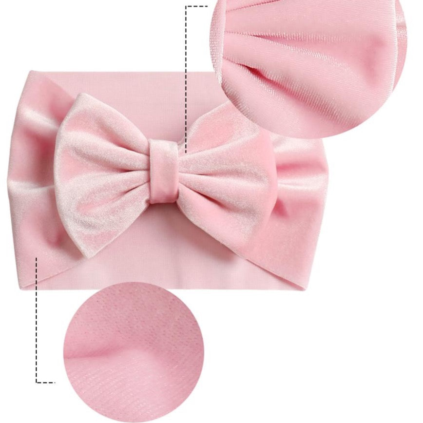 Stretch Velvet Bow Hairband-Oversized Yo Baby India