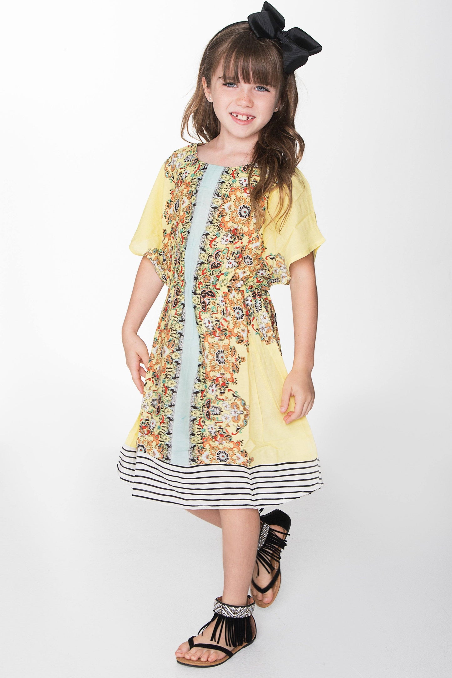 Sunshine Yellow Kaftan Dress Dress Yo Baby Wholesale