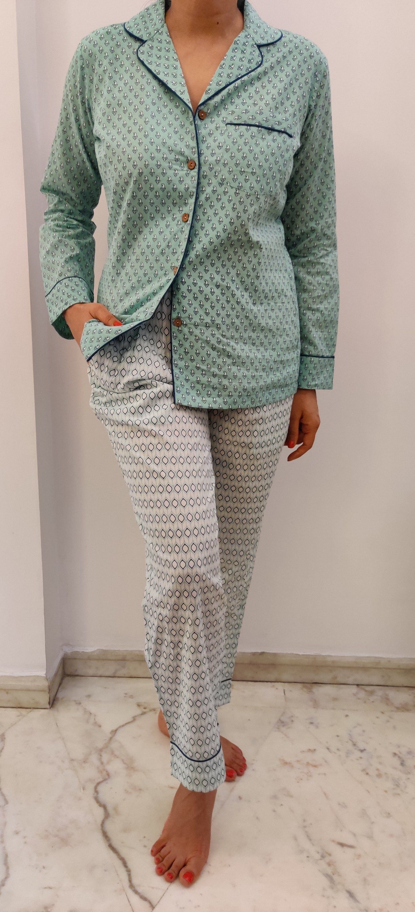 Teal Printed 2 pc set Dress Yo Baby Wholesale