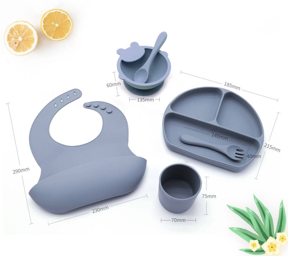 Teddy Bear Bib, Bowl & Spoon - Feeding Set -Set of 6 Feeding Set Yo Baby Wholesale