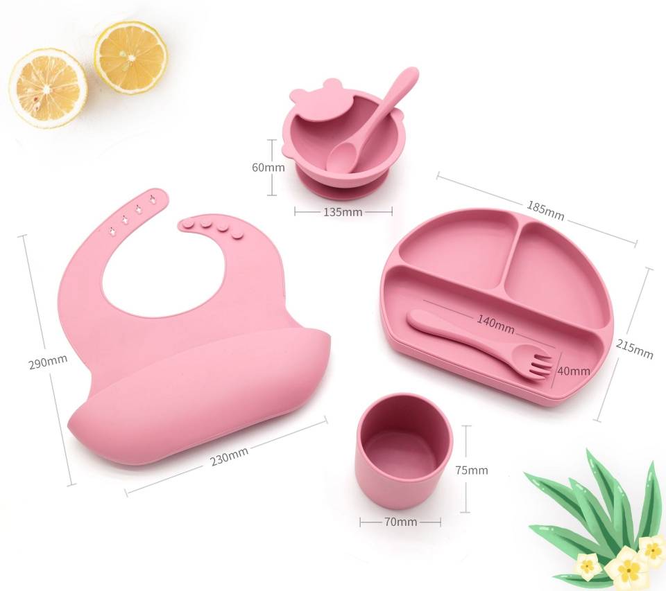 Teddy Bear Bib, Bowl & Spoon - Feeding Set -Set of 6 Feeding Set Yo Baby Wholesale