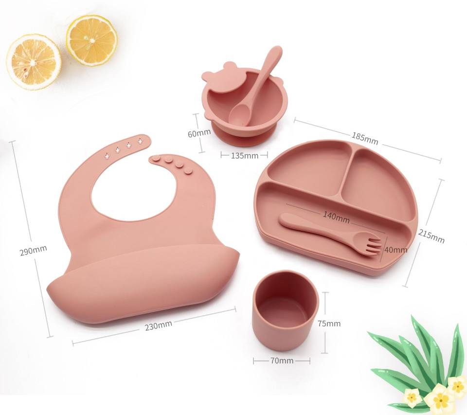 Teddy Bear Bib, Bowl & Spoon - Feeding Set -Set of 6 Feeding Set Yo Baby Wholesale