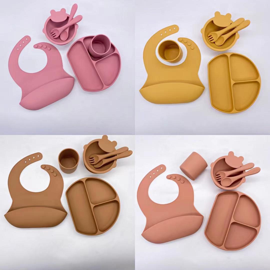 Teddy Bear Bib, Bowl & Spoon - Feeding Set -Set of 6 Feeding Set Yo Baby Wholesale