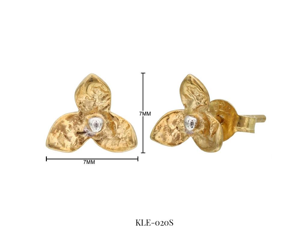 Three Leaf Flower Earrings Yo Baby India