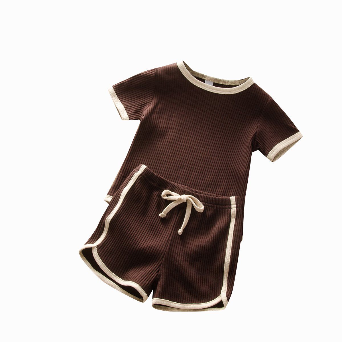 Two Piece Ribbed Romper & Shorts Set - Unisex Yo Baby India