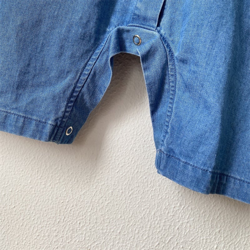 Unisex Denim Jumpsuit With Attached Hoodie Jump Suit Yo Baby Wholesale