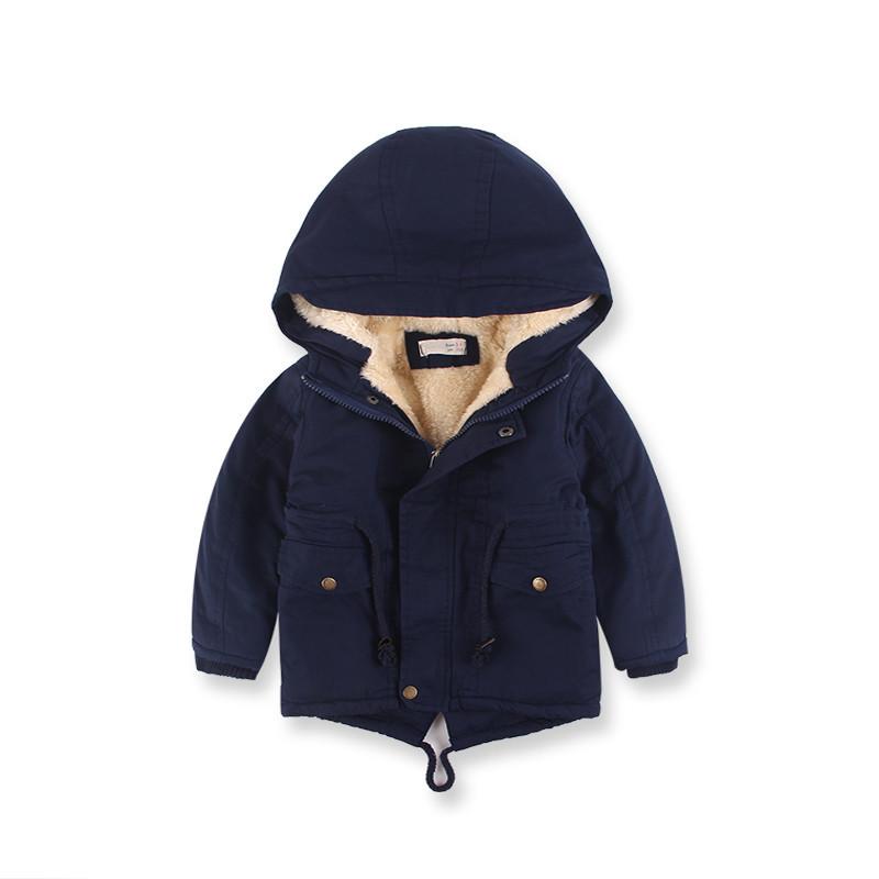 Unisex Hooded Fur-Lined Winter Parka Jacket Boys Yo Baby Wholesale