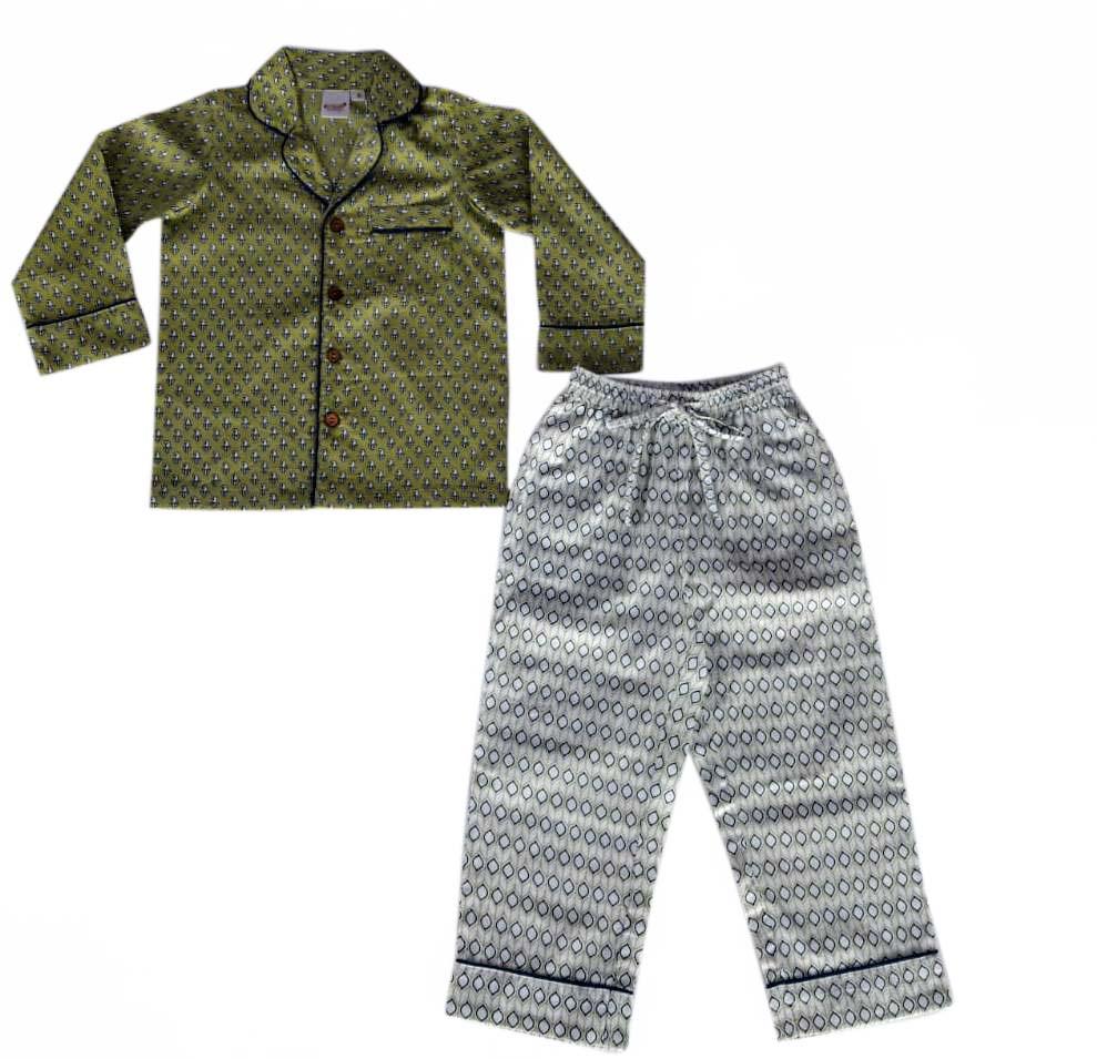 Unisex Printed Green 2 pc Set Dress Yo Baby Wholesale