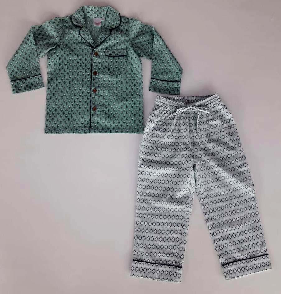 Unisex Printed Teal 2 pc Set Dress Yo Baby Wholesale