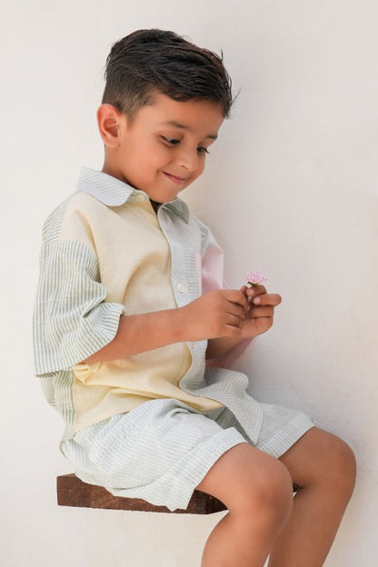 Henry Shirt and Shorts Set Soft Pastels Boys — Cotton Kids Co-Ord | 0-13 Years