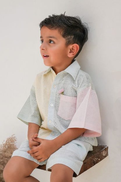 Henry Shirt and Shorts Set Soft Pastels Boys — Cotton Kids Co-Ord | 0-13 Years